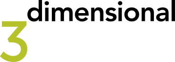 3dimensional Logo schwarz